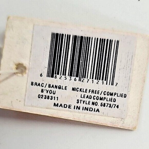 B You Bangle Chunky Bracelet Brown Bronze New With Tag 2.50" Diameter 7 inch - Picture 5 of 5